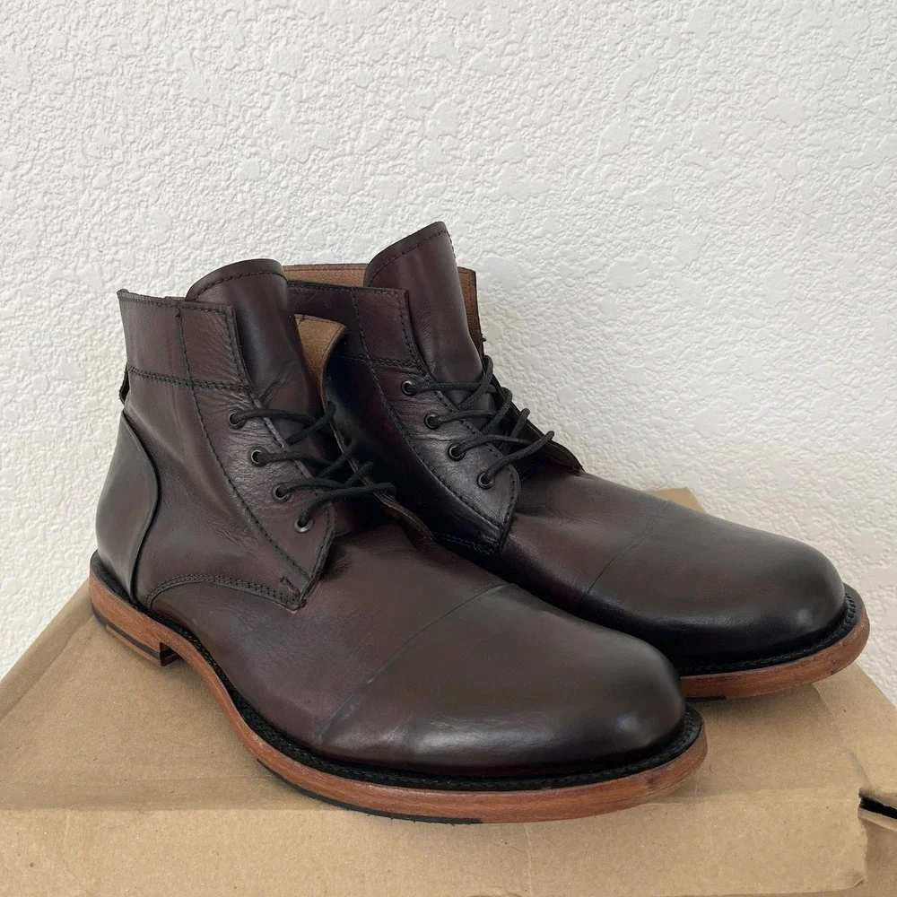 Sutro San Francisco Adler Men's Size 11 Burgundy Red Cap Toe Goodyear Boots